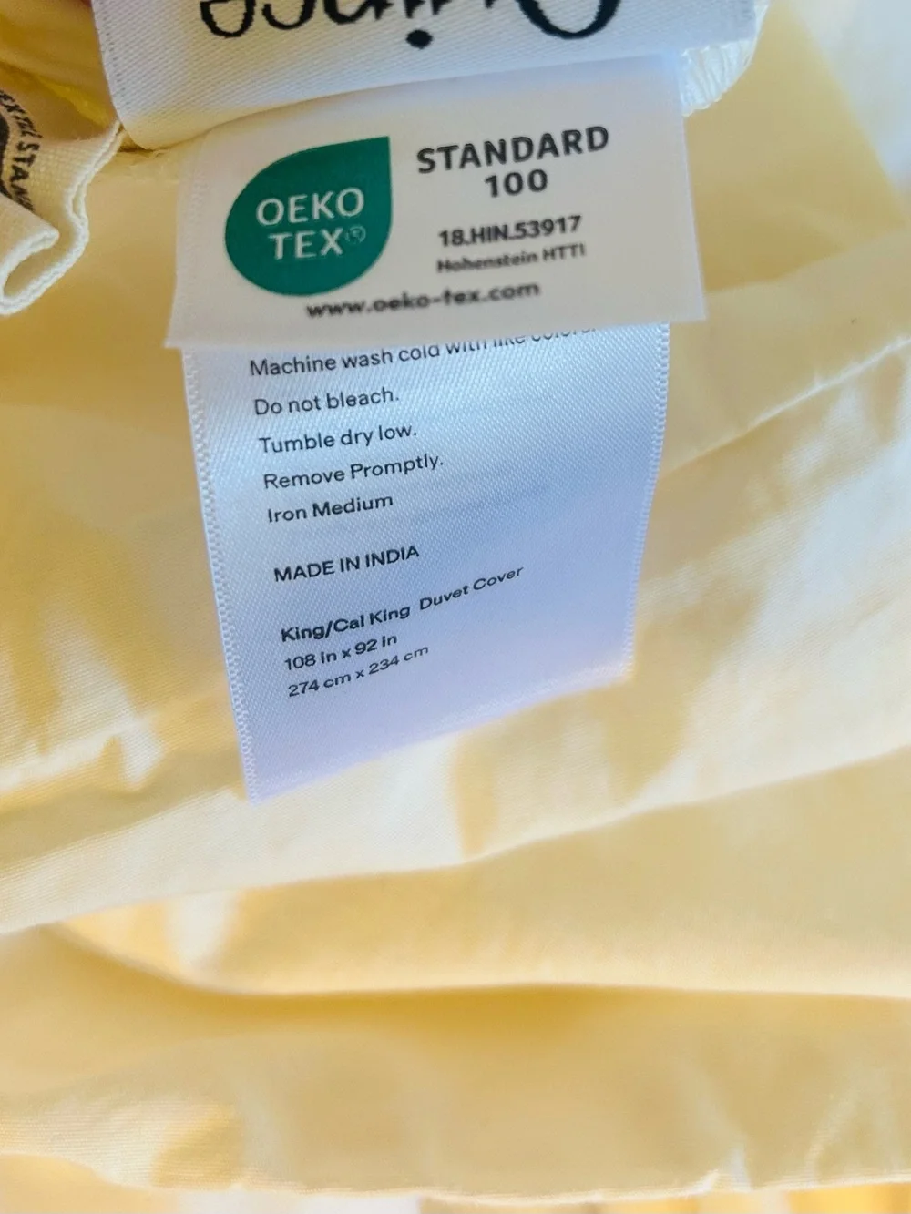 NWT Quince Luxury Organic Crisp Percale Ivory Duvet Cover!